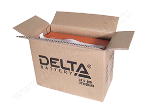Открытая коробка с аккумуляторами Delta GX 12-100